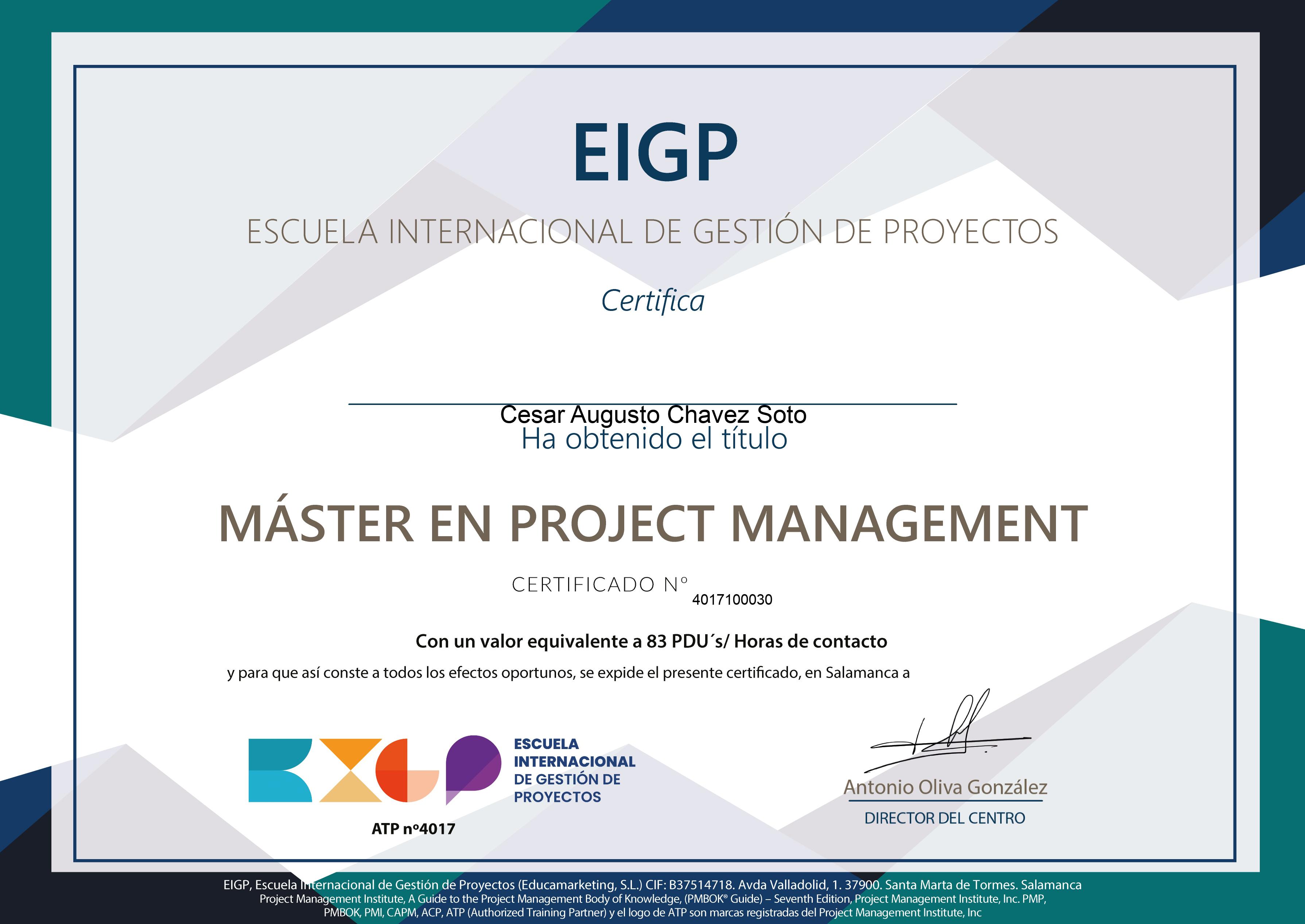 Máster en Project Management - Certificaciones Oficiales (ECO2021) ¡A Tu Ritmo! 2026!