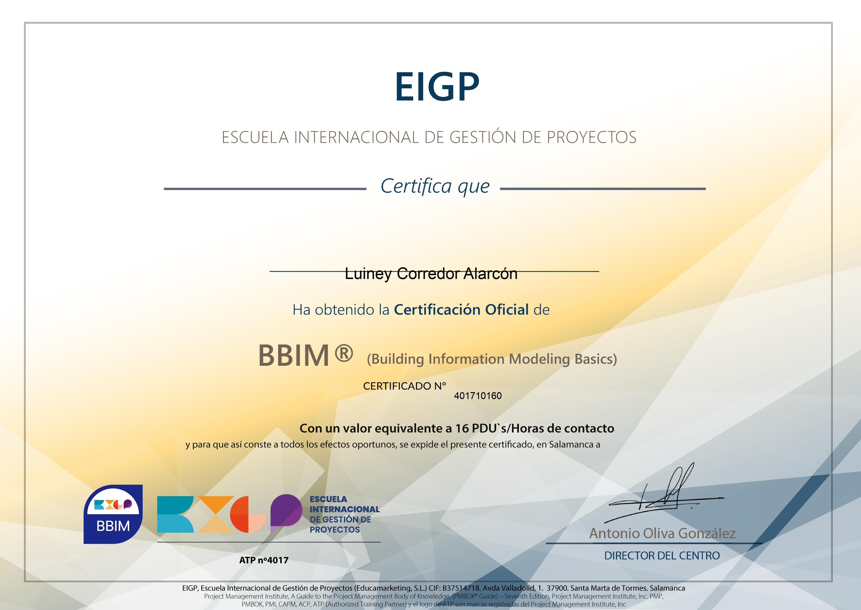 Certificación RBIM®. (Building Information Modeling with REVIT)