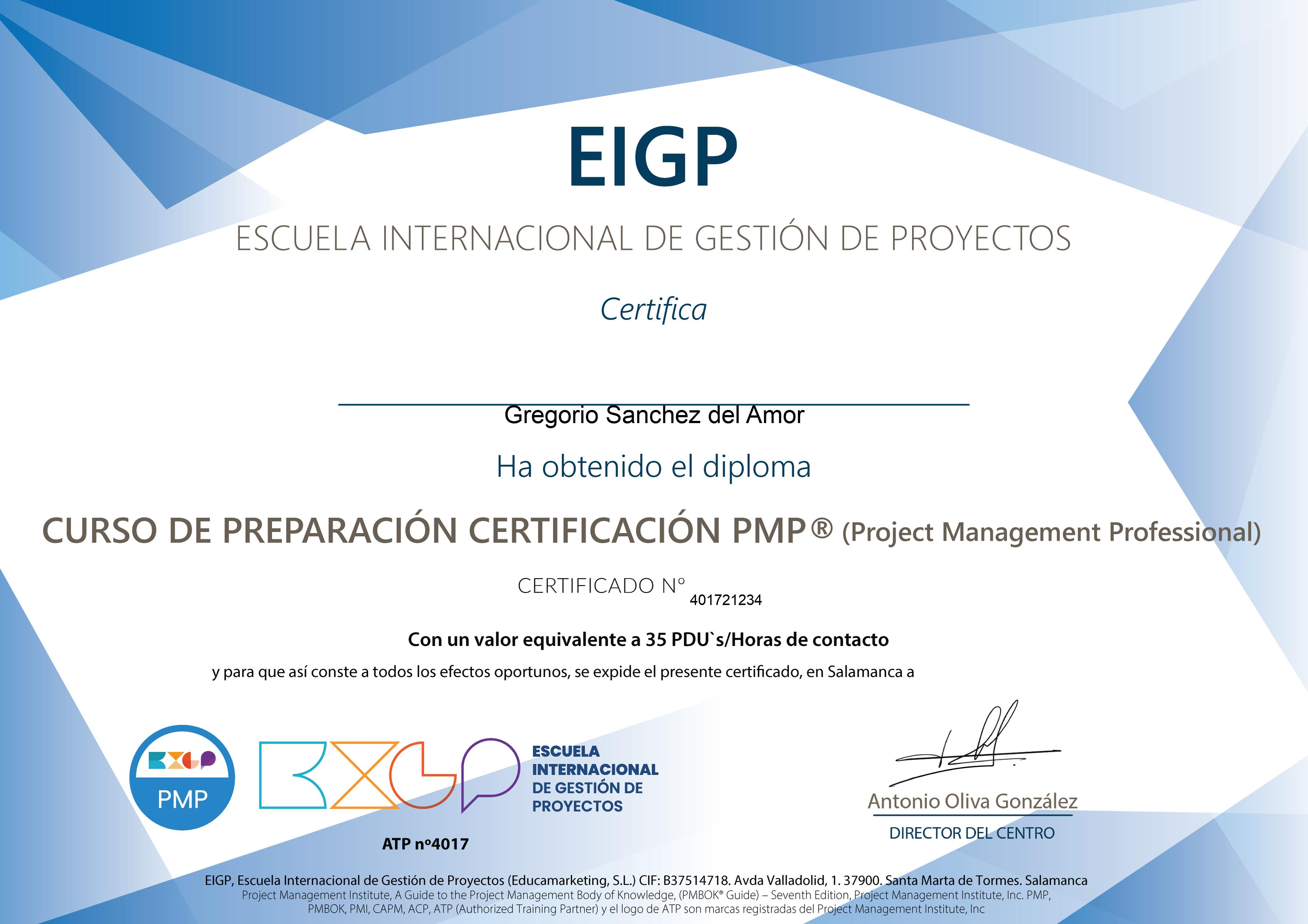 Preparación Oficial de la Certificación PMP®-PMI® + Fundamentos PMBOK® (Certificación PMF)® - XXX Convocatoria Octubre 2021