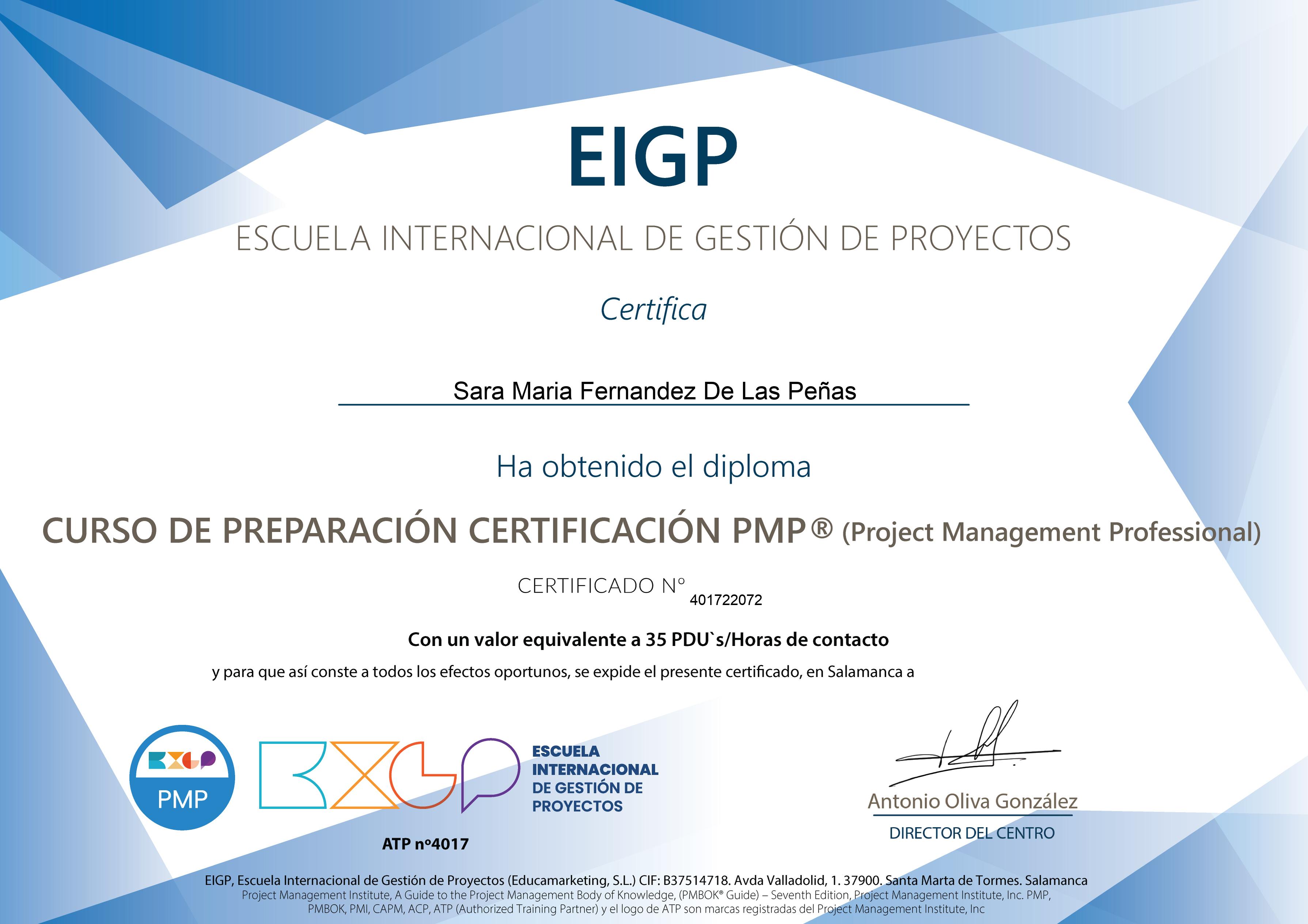 Preparación Oficial de la Certificación PMP®-PMI® + Fundamentos PMBOK® (Certificación PMF)® - XXXV Convocatoria Abril 2024