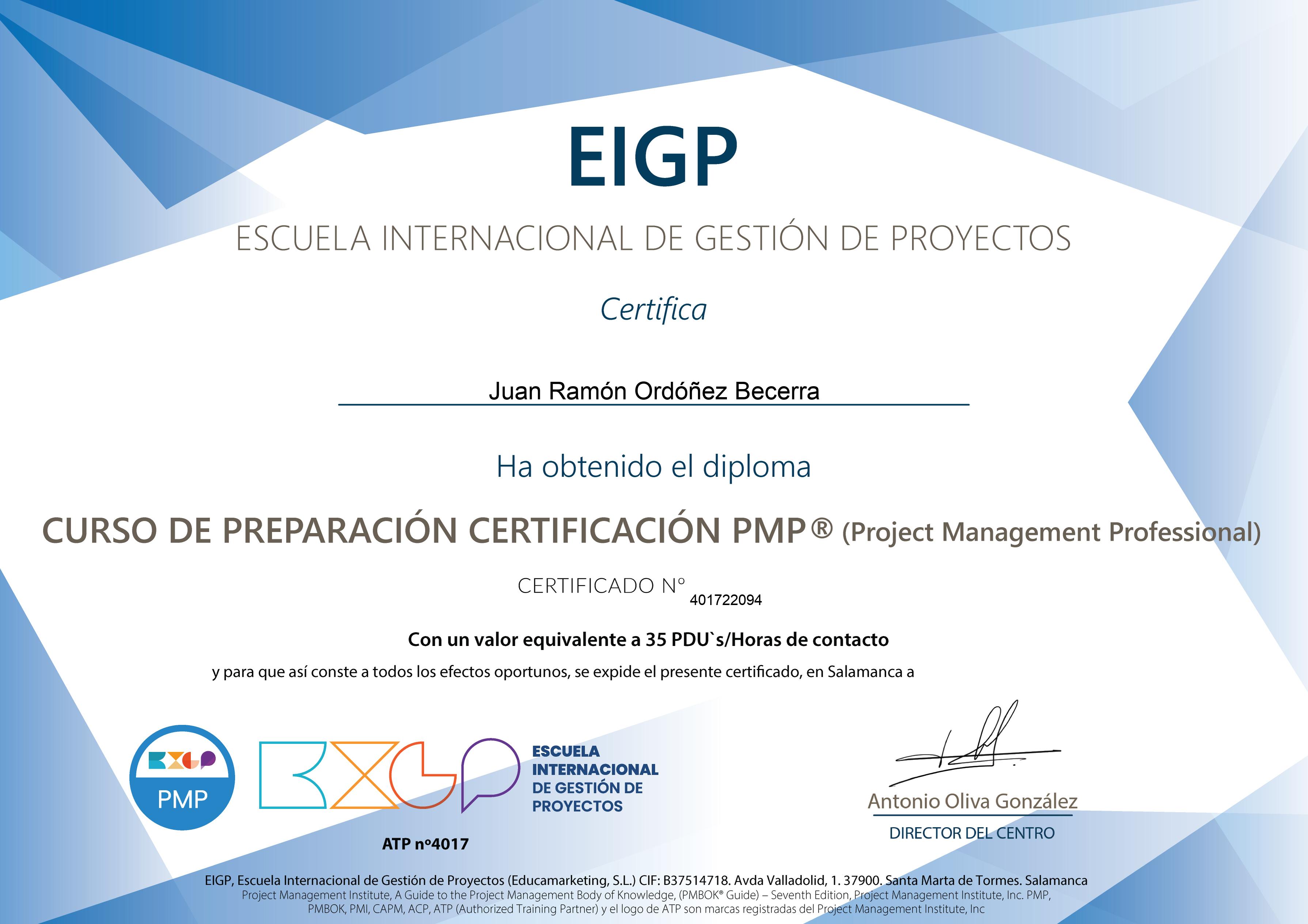 Preparación Oficial de la Certificación PMP®-PMI® + Fundamentos PMBOK® (Certificación PMF)® - XXXV Convocatoria Abril 2024 - Alumnos MERCANZA