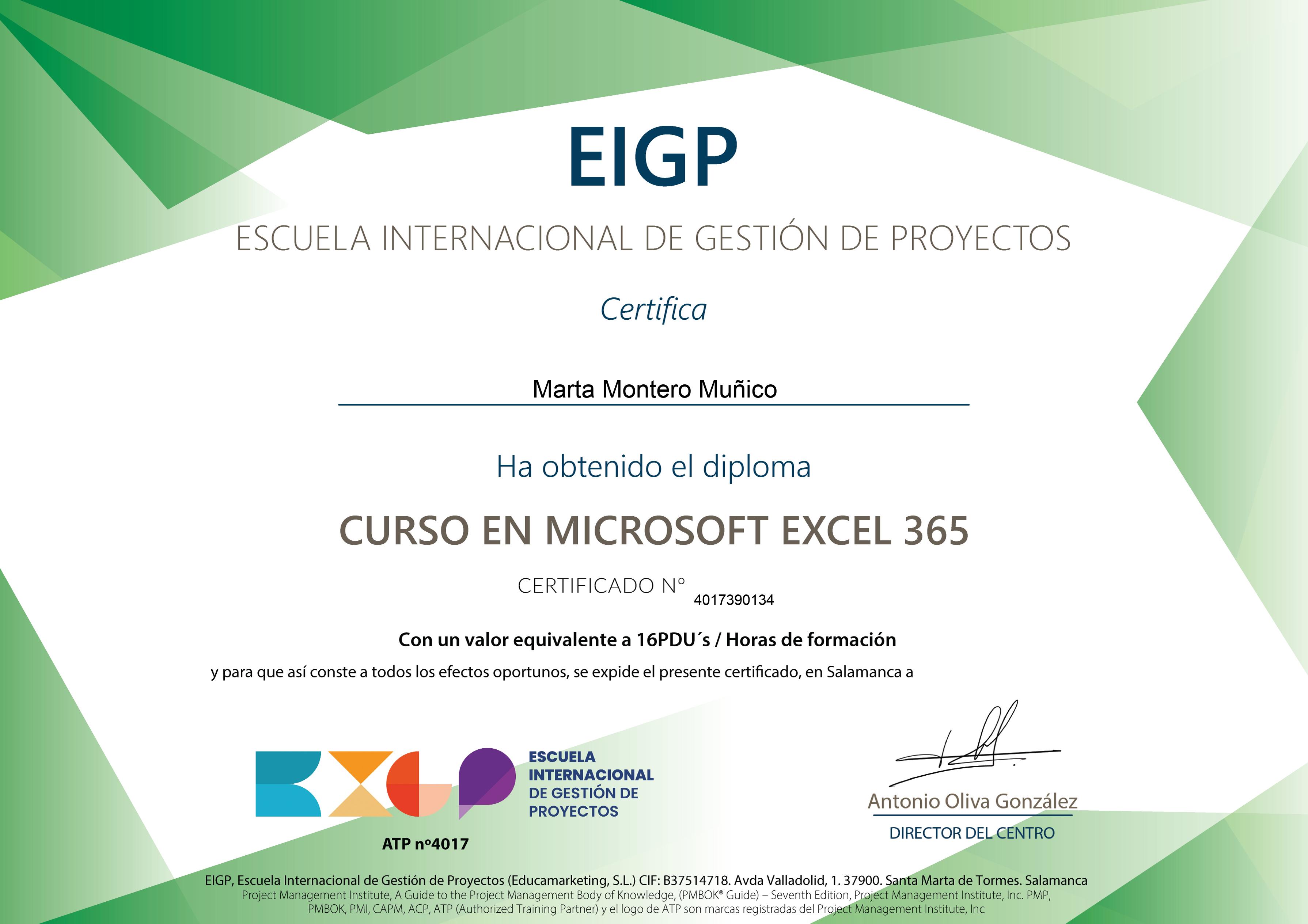 Curso en Microsoft Excel 365 2026