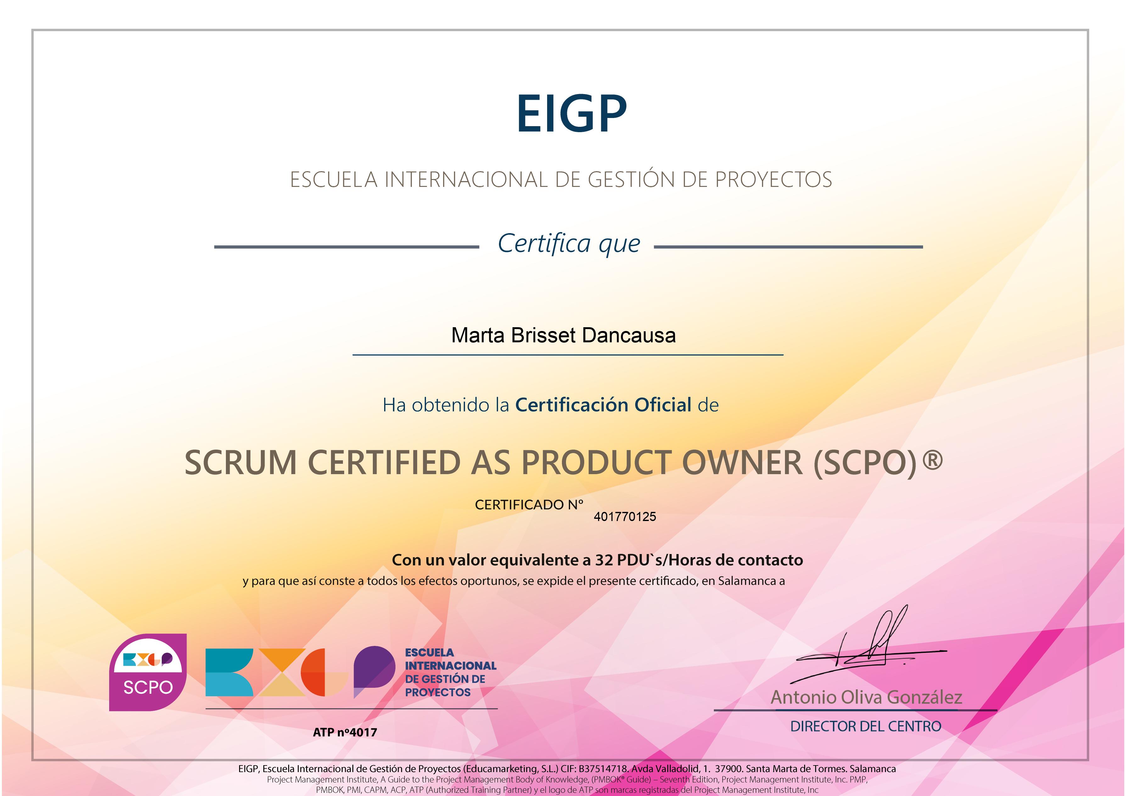 Curso de Preparación para la Certificación SCPO® ¡A Tu Ritmo! (Scrum Certified as Product Owner)
