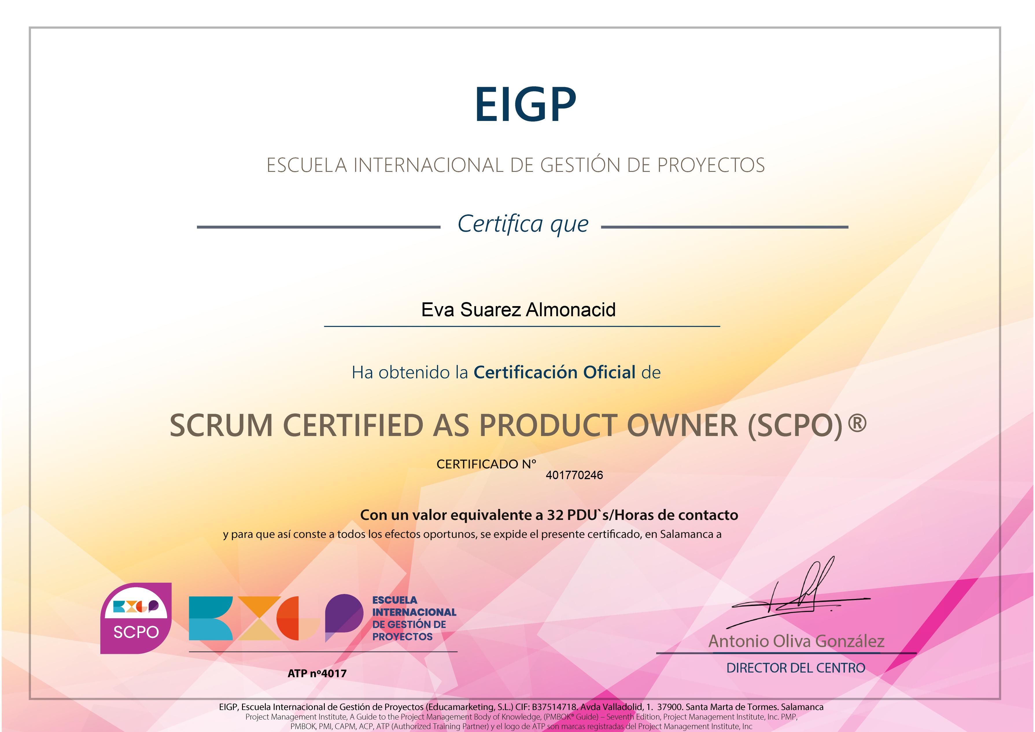 Curso de Preparación para la Certificación SCPO® ¡A Tu Ritmo! (Scrum Certified as Product Owner)